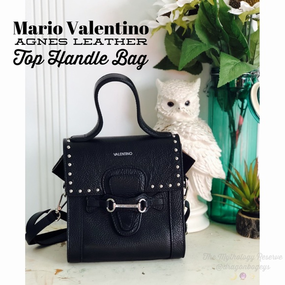 Mario Valentino Handbags - Mario Valentino Agnes Studded Leather Satchel